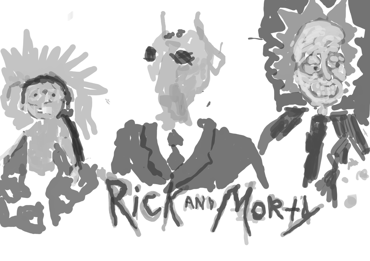 rickmortyalien-grayscale